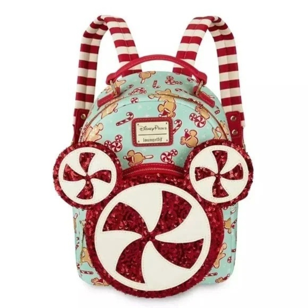 Loungefly‎ Disney Mickey Mouse Holiday Treats Christmas Mini Backpack